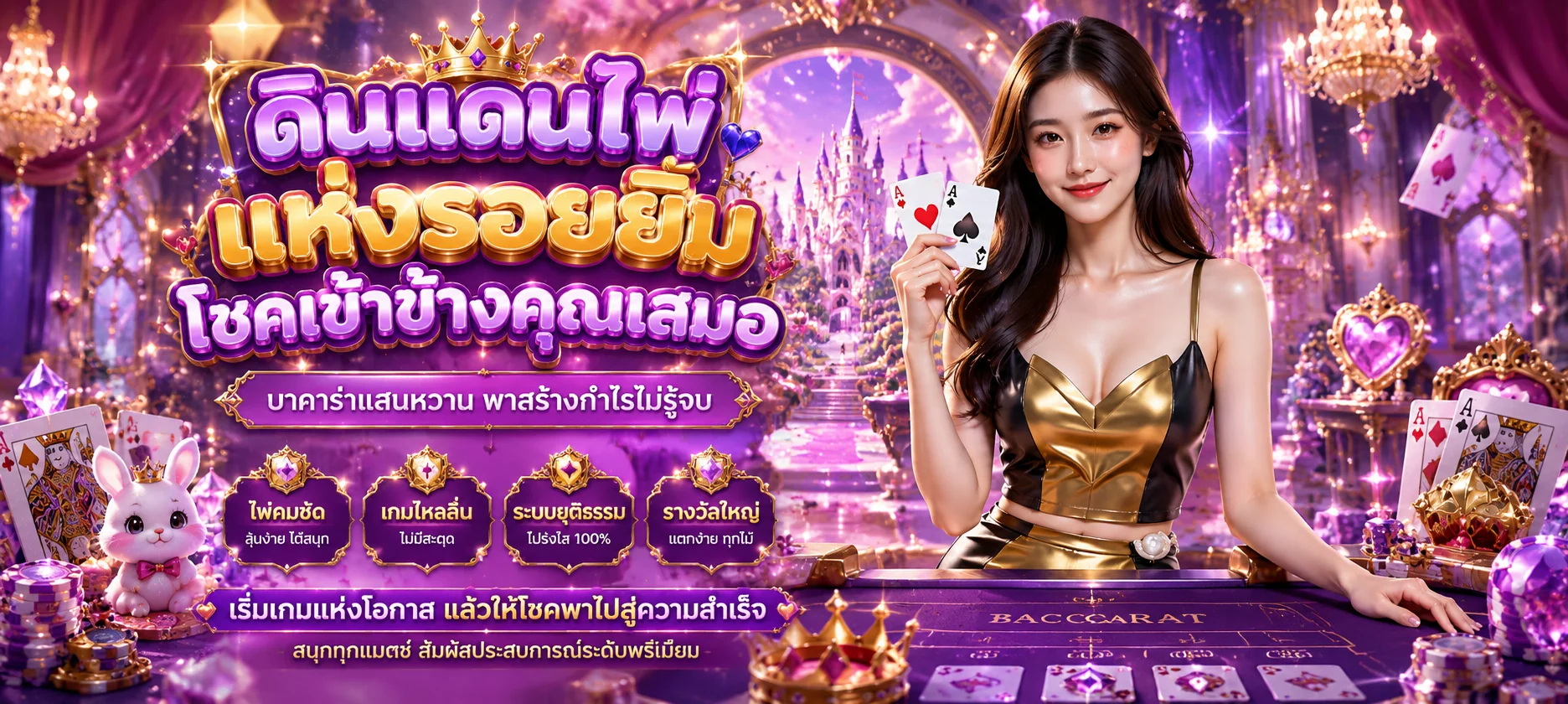 คาสิโนออนไลน์ ONELOVE888 เล่นบาคาร่าสดถ่ายทอดสด